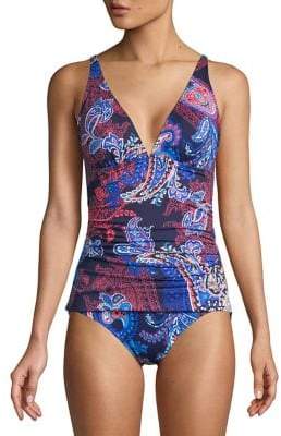 Tommy Bahama Paisley-Print One-Piece Swimsuit