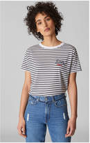 Thumbnail for your product : Whistles Stripe Dove Logo Tshirt