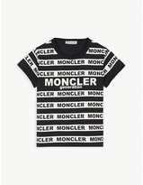Thumbnail for your product : Moncler Logo stripe cotton T-shirt 4-14 years