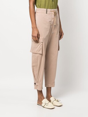 Peserico Cropped Drawstring-Waist Cargo Trousers