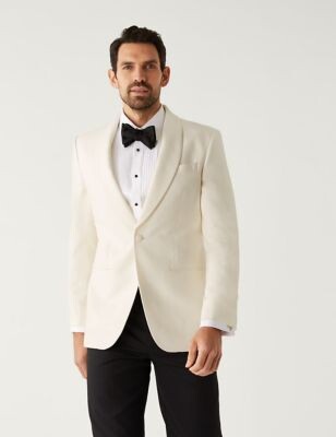M&S SARTORIAL Tailored Fit Wool Rich Tuxedo Jacket - ShopStyle