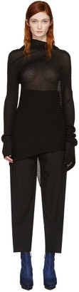 Marques Almeida Black Classic Draped Sweater Dress