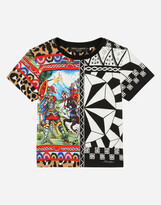 Thumbnail for your product : Dolce & Gabbana Jersey t-shirt with carretto patchwork print