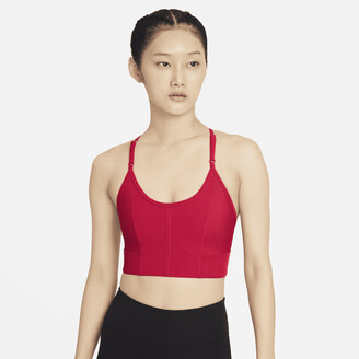 Nike Women's Yoga Indy Women's Light-Support Padded Longline Sports Bra in  Red - ShopStyle