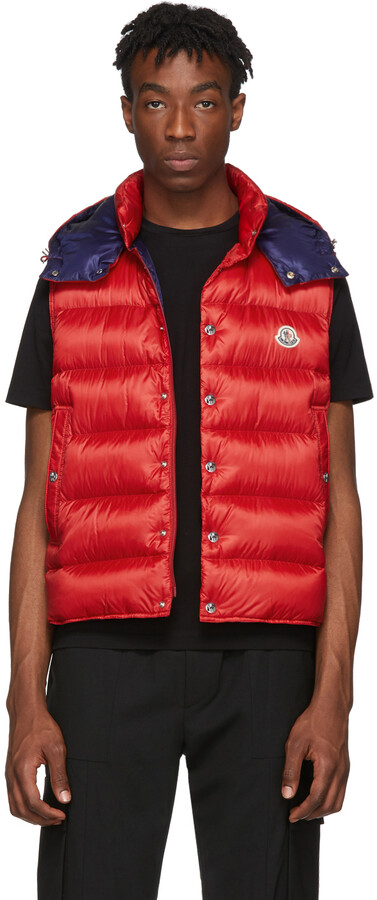 Moncler Red Down Billecart Vest - ShopStyle Outerwear