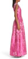 Thumbnail for your product : Talbot Runhof Floral V-Neck Evening Dress