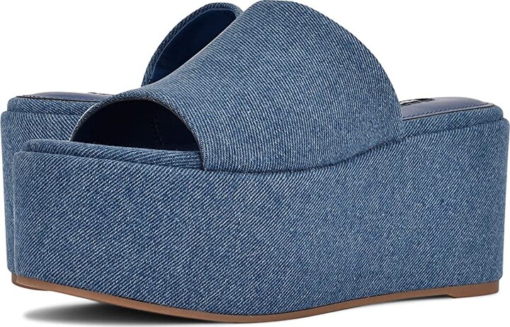 Nine West Balla 7 (Blue Denim) Women's Wedge Shoes - ShopStyle