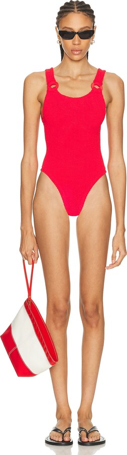 Hunza G Domino Swimsuit in Red
