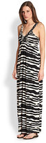 Thumbnail for your product : Design History Tie-Dye Zebra-Print Jersey Maxi Dress