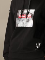 Thumbnail for your product : Armani Collezioni Armani Exchange Sweatshirt Armani Exchange Cotton Sweatshirt With I Love You Print