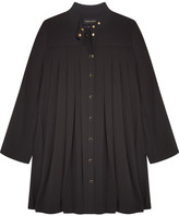 Thumbnail for your product : Vanessa Seward Eagle Pleated Crepe Mini Dress - Black
