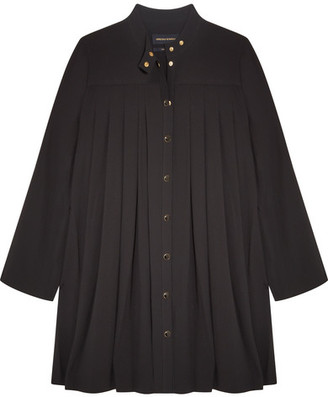 Vanessa Seward Eagle Pleated Crepe Mini Dress - Black