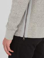 Thumbnail for your product : Moncler Logo Print Cotton Blend Sweatshirt - Mens - Grey