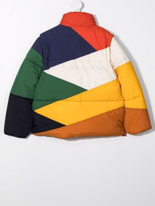 Bobo Choses Colour-Block Zip-Up Padded Coat