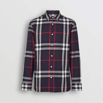 Burberry Check Cotton Flannel Shirt