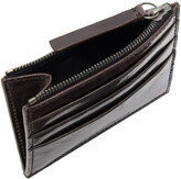 Thumbnail for your product : Ann Demeulemeester Brown Este Zip Card Holder