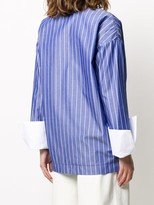 Thumbnail for your product : Jejia Pinstripe Double-Breasted Blazer