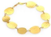 Thumbnail for your product : Gurhan 24K Yellow Gold Hammered Disc Link Bracelet