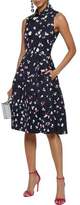 Thumbnail for your product : Carolina Herrera Double-breasted Floral-print Cotton-blend Faille Dress