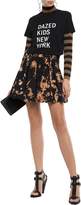 Thumbnail for your product : Marques Almeida Gathered Printed Tencel Mini Skirt