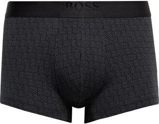 HUGO BOSS Printed Stretch-Cotton And Modal-Blend Boxer Briefs
