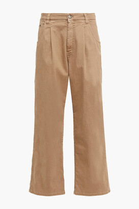 Brunello Cucinelli Bead-embellished high-rise straight-leg jeans