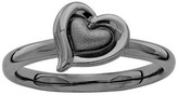 Thumbnail for your product : Simply Stacks Sterling Polished and Satin HeartRing