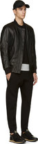 Thumbnail for your product : Helmut Lang Black Padded Leather & Mesh Bomber