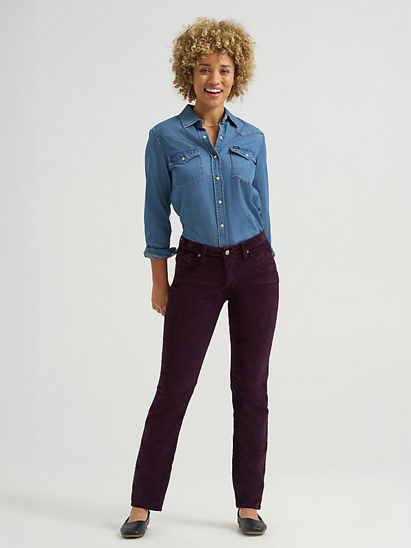 Lee Womens Legendary Corduroy Straight Jeans