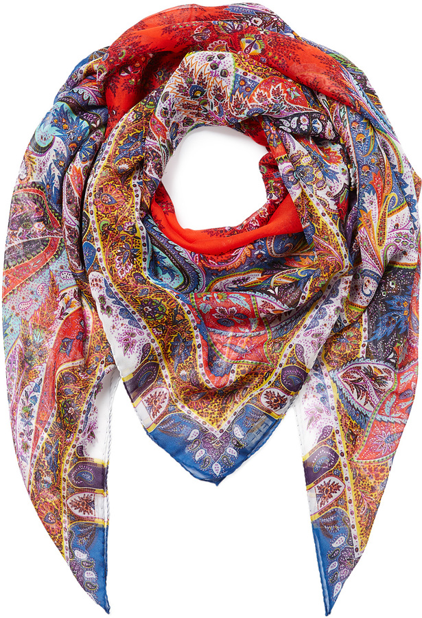 Etro Paisley Print Silk Scarf Gr. ONE SIZE - ShopStyle Scarves & Wraps