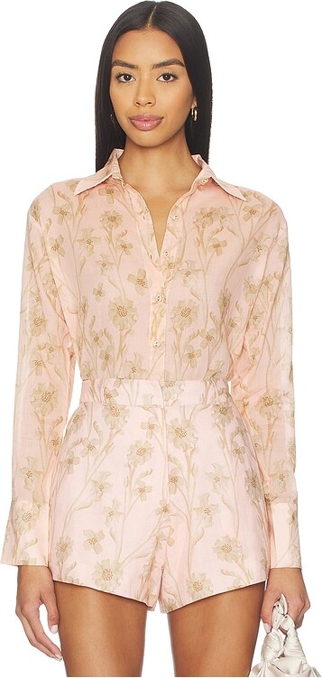 Karina Grimaldi Coral Print Blouse