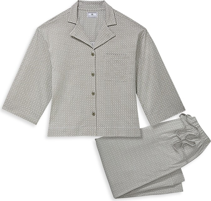 Petite Plume Olivia Pima Cotton Wide Leg Pajama Set