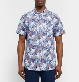 Alex Mill Button-Down Collar Palm Leaf-Print Cotton Oxford Shirt