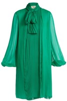 Thumbnail for your product : By. Bonnie Young - Neck-tie Silk-chiffon Dress - Green