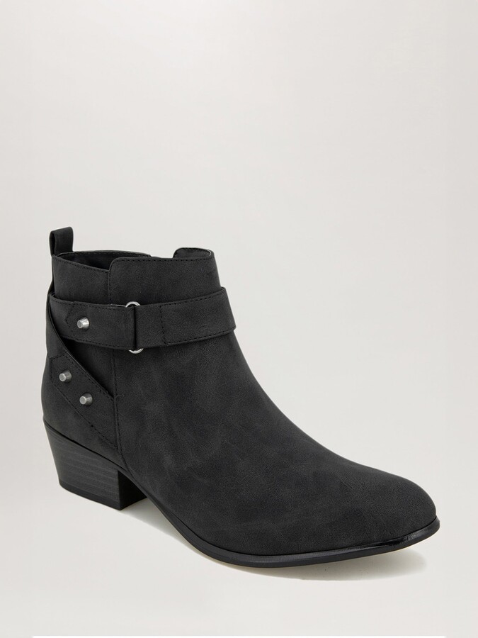 UNIONBAY Women's Tilly Faux Suede Ankle Booties Black by UNIONBAY, Black / 8