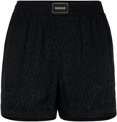 Thumbnail for your product : HUGO BOSS Pyjama shorts with jacquard-woven stacked logos