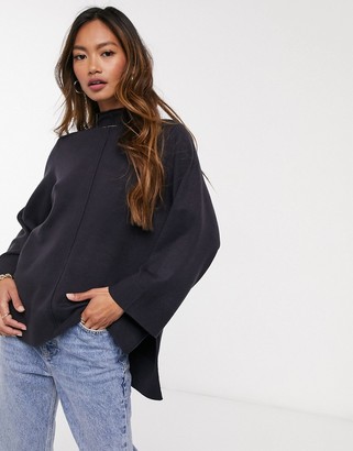 french connection sophia colorblock blouson sleeve sweater