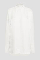 Thumbnail for your product : VVB Paneled Satin And Mousseline Blouse