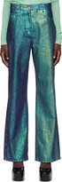 Thumbnail for your product : MSGM Blue Shiny Jeans
