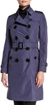 Thumbnail for your product : Burberry Double-Breasted Belted Trench Coat, Dark Heather Blue