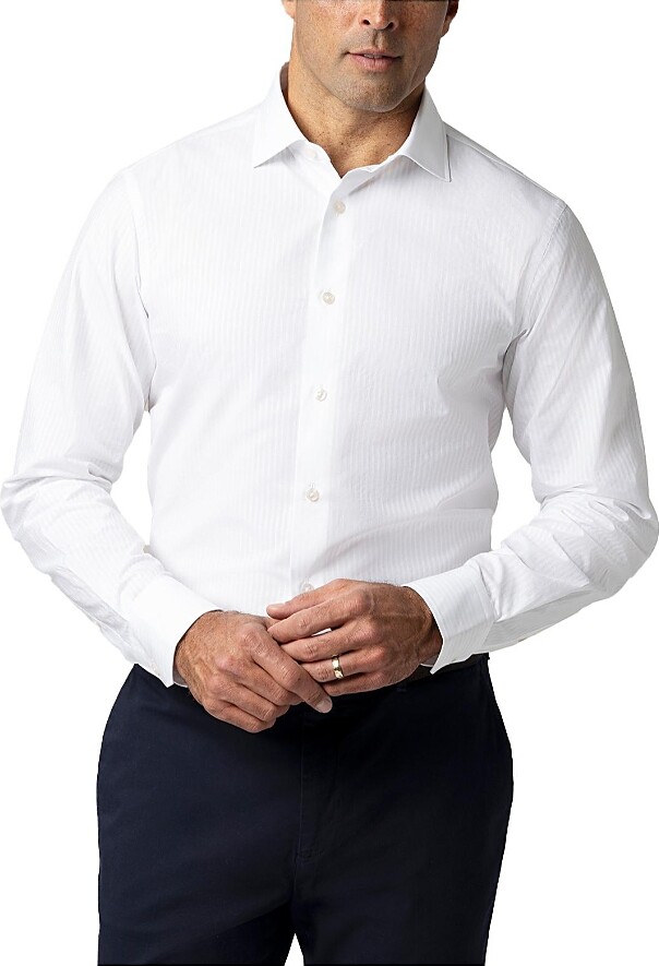 Robert Talbott Reynolds Dobby Stripe Contemporary Fit Shirt