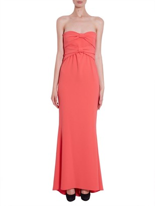 ryleigh strapless maxi dress in red