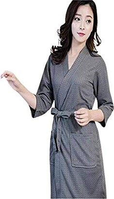 Shumaxx Luxury Short Waffle Bath Robe Ladies Hotel Quality 100% Cotton  Dressing Gown (White - ShopStyle