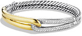 Thumbnail for your product : David Yurman Labyrinth Single-Loop Bracelet with Diamonds and Gold