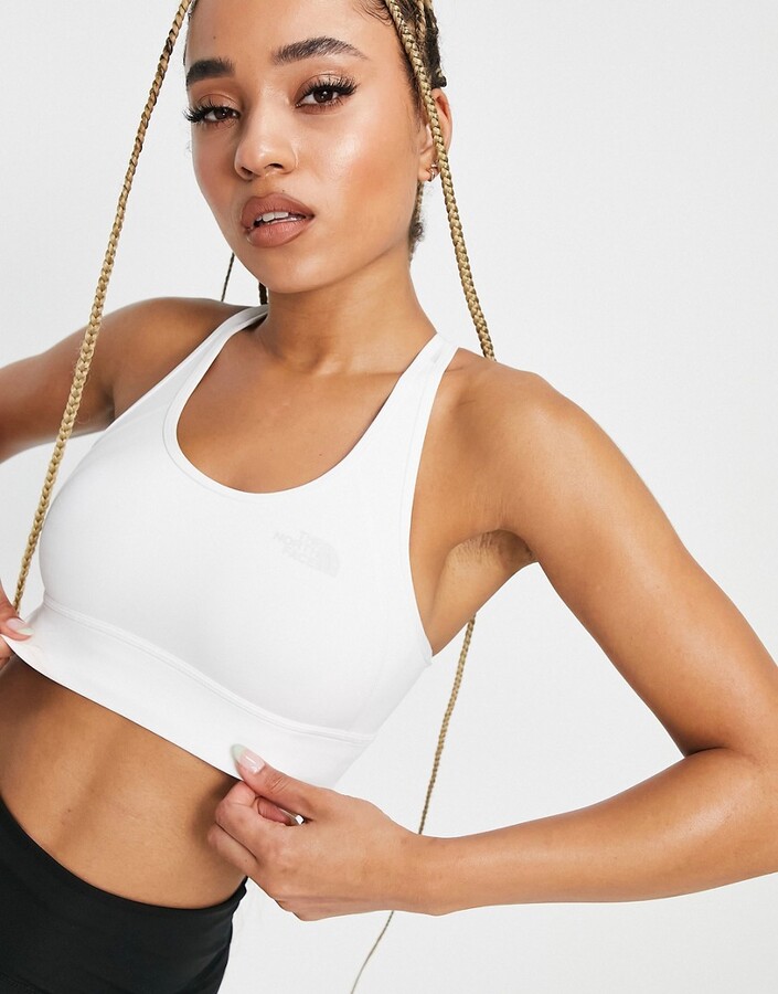 The North Face Training Bounce B Gone high support sports bra in white -  ShopStyle