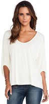Thumbnail for your product : Michael Stars 3/4 Sleeve Swingy Cropped Top