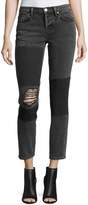 Iro Lep Mid-Rise Patched Distressed Skinny Jeans
