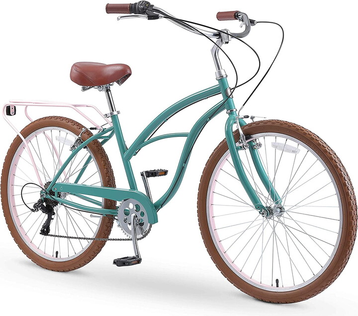 sixthreezero Around the Block 26" Cruiser Bike, Pine Melon