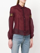 Thumbnail for your product : Romeo Gigli Pre-Owned Embroidered Patches Sheer Shirt