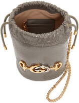 Thumbnail for your product : Gucci Grey Python Zumi Bucket Bag